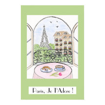 Skurriles Paris Eiffelturm PARIS JE T'ADORE