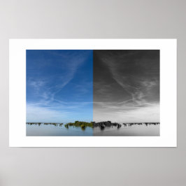 Sky Above Water Reflection Photography  Poster