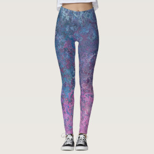 Sky at Dusk Alcohol Ink Abstrakt Leggings