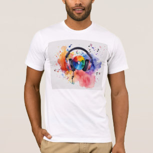 Sky Beats: DJ in Clouds T - Shirt Design