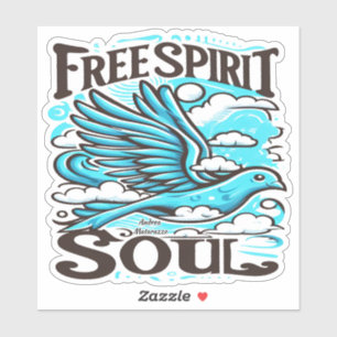 Sky Bird mit freiem Geist und Soul Aufkleber
