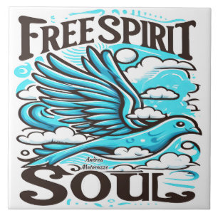 Sky Bird mit freiem Geist und Soul Fliese