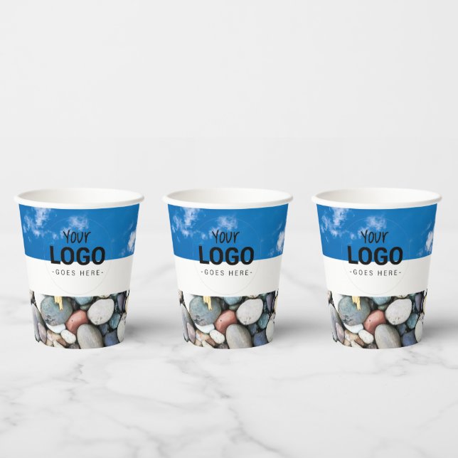 Sky Birds Flying Business-Logo Pappbecher (Multi)