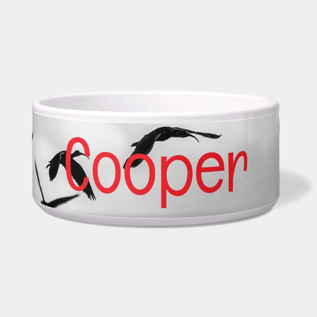 Sky Birds Pet Bowl mit COOPER Text Napf (Vorderseite)