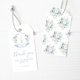 Sky blauen Blumen Hochzeit danke Ihnen Geschenk Ge Geschenkanhänger