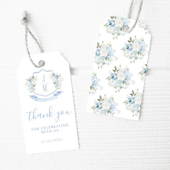 Sky blauen Blumen Hochzeit danke Ihnen Geschenk Ge Geschenkanhänger (Von Creator hochgeladen)