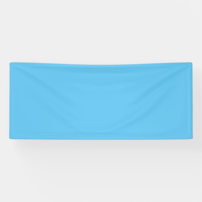 Sky Blue #5EC5F3, Blue Hosta Vinyl Banner (Horizontal)