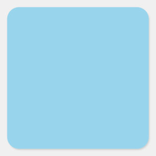 Sky Blue 87CEEB Farbe, mit Option zum Hinzufügen v Quadratischer Aufkleber