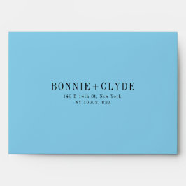 Sky Blue A7 Wedding RSVP Umschlag mit Adresse