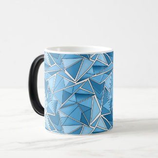 Sky blue and blue geometric shapes pattern modern verwandlungstasse