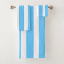 Sky Blue and White Cabana Stripes