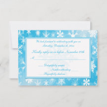 Sky Blue and White Snowflakes Repcard