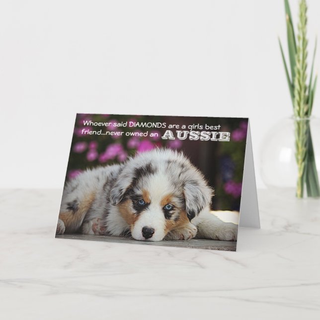 Sky Blue Aussies DIAMONDS Card Karte (Vorderseite)