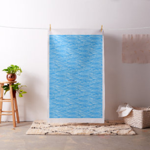 Sky Blue Bark Combed Cotton Stoff