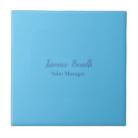 Sky Blue Beruflich Modern Minimalistischer Name Fliese<br><div class="desc">Sie können die Schriftart,  Hintergrundbild und Farbe,  Buchstaben und Buchstaben leicht ändern.</div>