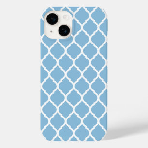 Sky Blue Chic marokkanisches Gittermuster Case-Mate iPhone Hülle