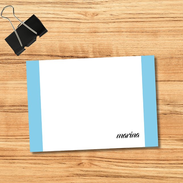 Sky Blue Clean Beruflich Name Post-it Klebezettel (Von Creator hochgeladen)