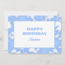 Sky Blue Color Me Daisies Carte Anniversaire