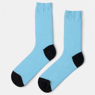 Sky Blue Compression Socks with Black Heel & Toe Socken