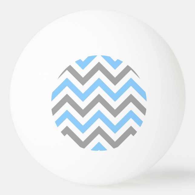 Sky Blue, Dk Gray Welch großes Zickzack ZigZag Mus Tischtennisball (Vorderseite)