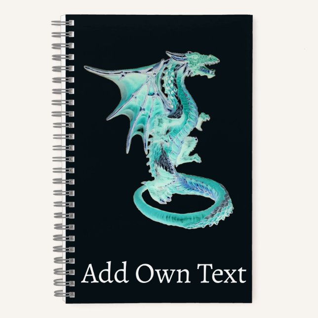 Sky Blue Dragon Notizbuch (Vorderseite)