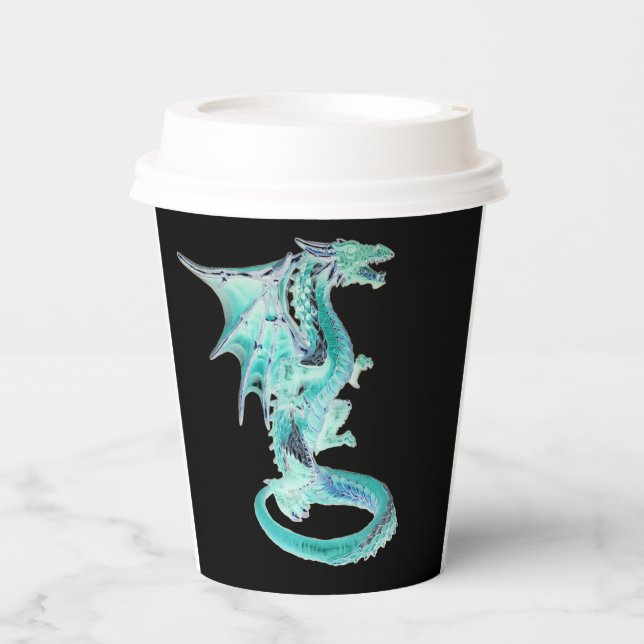 Sky Blue Dragon Pappbecher (Vorderseite)