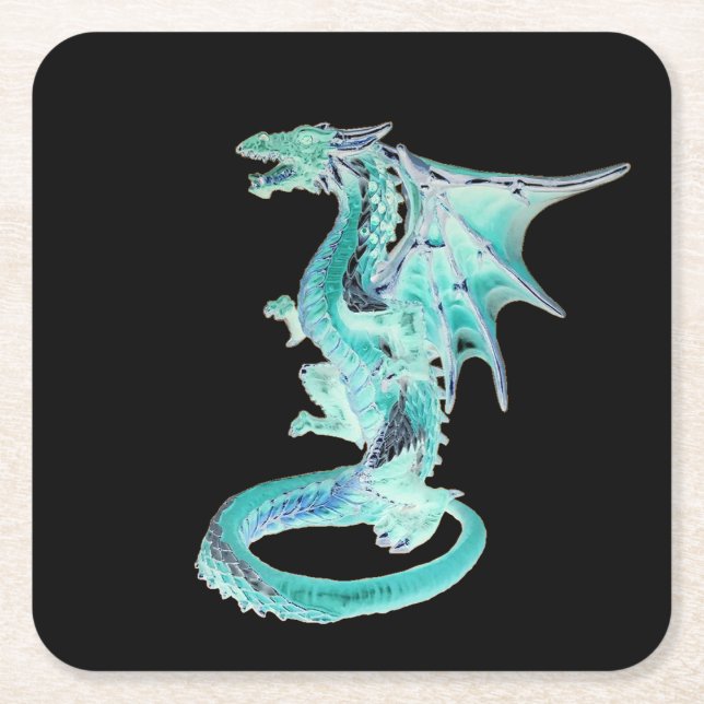 Sky Blue Dragon Untersetzer (Vorderseite)