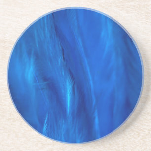 Sky Blue Feathers and Down Sandstein Untersetzer