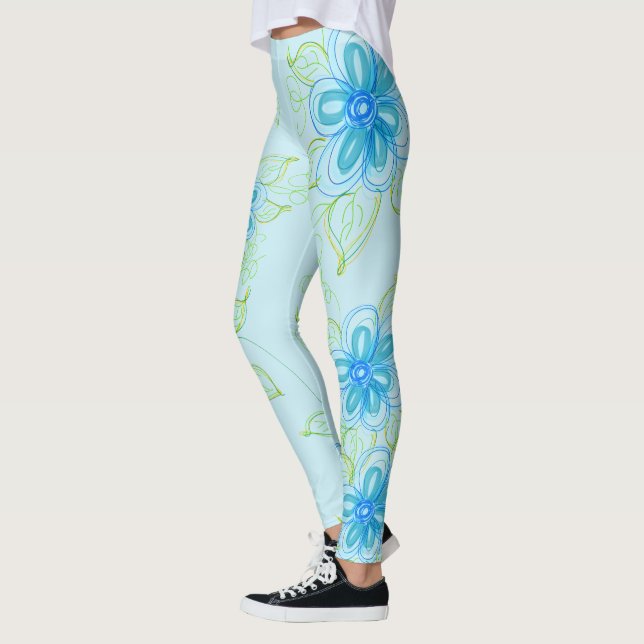 Sky Blue Flows Leggings (Links)