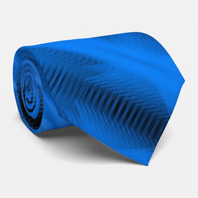 Sky Blue Futuristic Abstract Diagonal Pattern Art Krawatte (Gerollt)