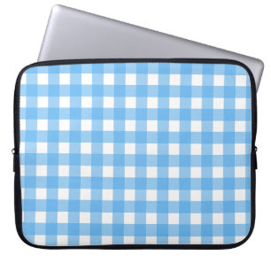 Sky Blue Gingham Laptopschutzhülle