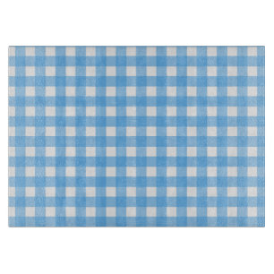 Sky Blue Gingham Schneidebrett