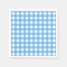Sky Blue Gingham Serviette