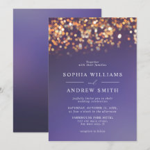Sky Blue & Gold Faire-part de mariage