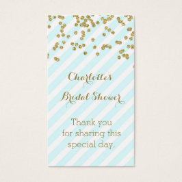 Sky Blue Gold Stripes Brautparty Bevorzugungstags