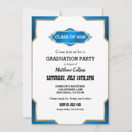 Sky Blue Graduation Invitation Einladung
