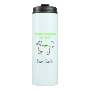 Sky Blue Haughty Cat Thermal Tumbler Thermosbecher