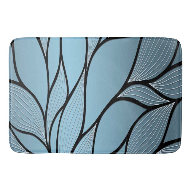 Sky Blue Hues Creative Verlass Pattern Badematte (Vorderseite)