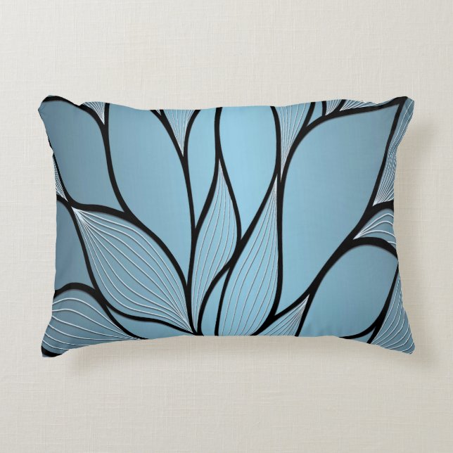 Sky Blue Hues Creative Verlass Pattern Dekokissen (Vorderseite)