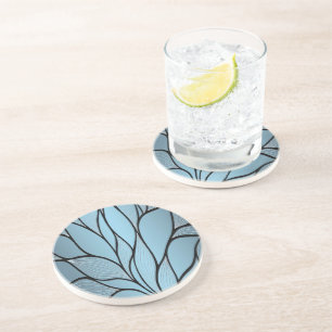 Sky Blue Hues Creative Verlass Pattern Getränkeuntersetzer
