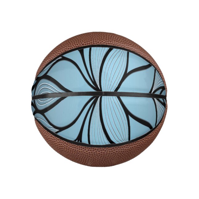 Sky Blue Hues Creative Verlass Pattern Mini Basketball (Vorderseite)