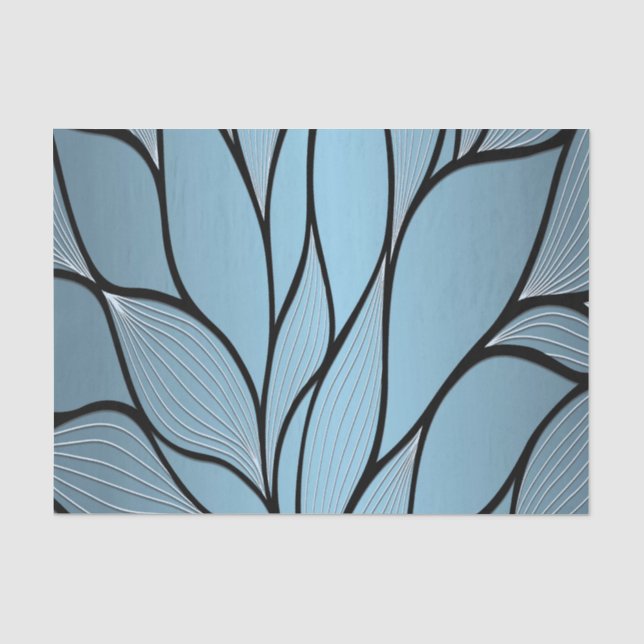Sky Blue Hues Creative Verlass Pattern Seidenpapier (Vorderseite)