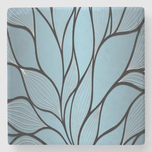 Sky Blue Hues Creative Verlass Pattern Steinuntersetzer (Vorderseite)