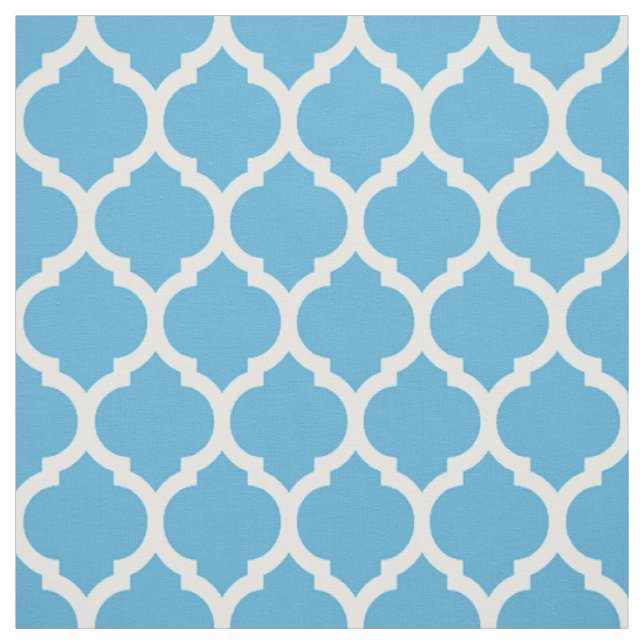 Sky Blue marokkanische Quarrefolienmuster Stoff (Muster)