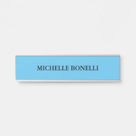 Sky Blue Minimalistisch Schlicht Legible Modern Türschild