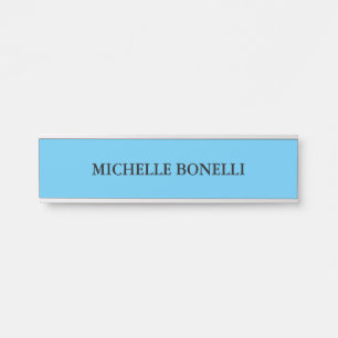 Sky Blue Minimalistisch Schlicht Legible Modern Türschild