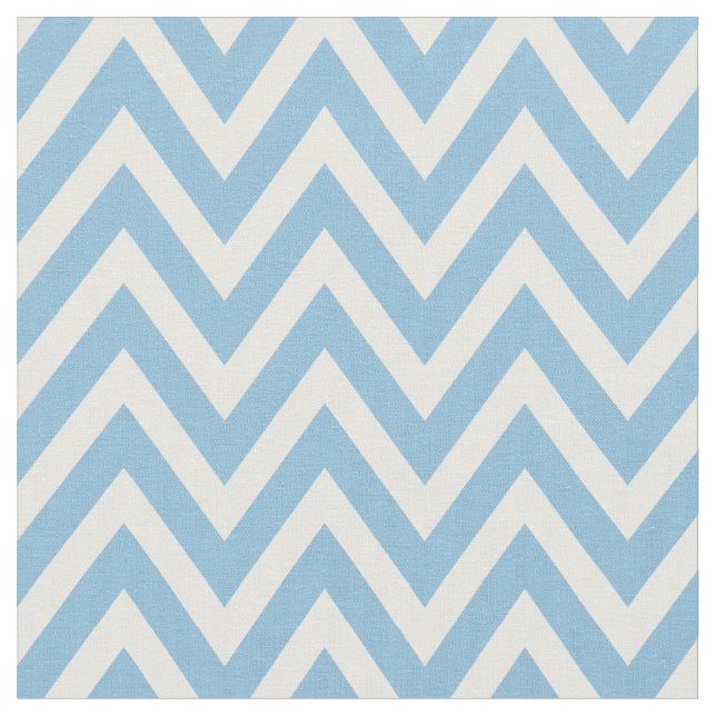 Sky Blue Modern Zickzack Stripes Stoff (Nahaufnahme)