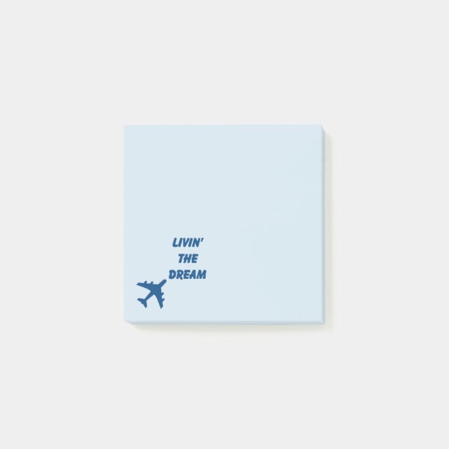 Sky Blue Notes Post-it Klebezettel (Vorderseite)