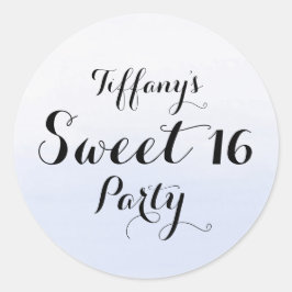 Sky Blue Pastel Ombre Sweet 16 Aufkleber