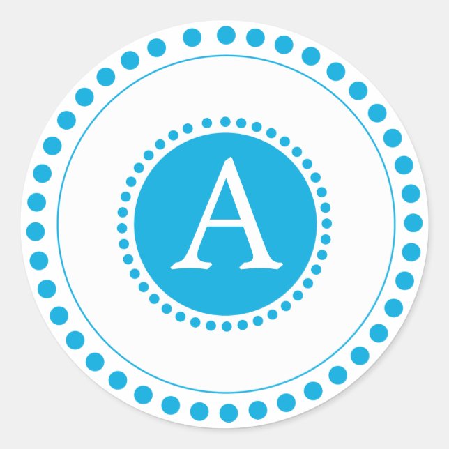 Sky Blue - Personalisierte Umschlag Aufkleber (Vorderseite)